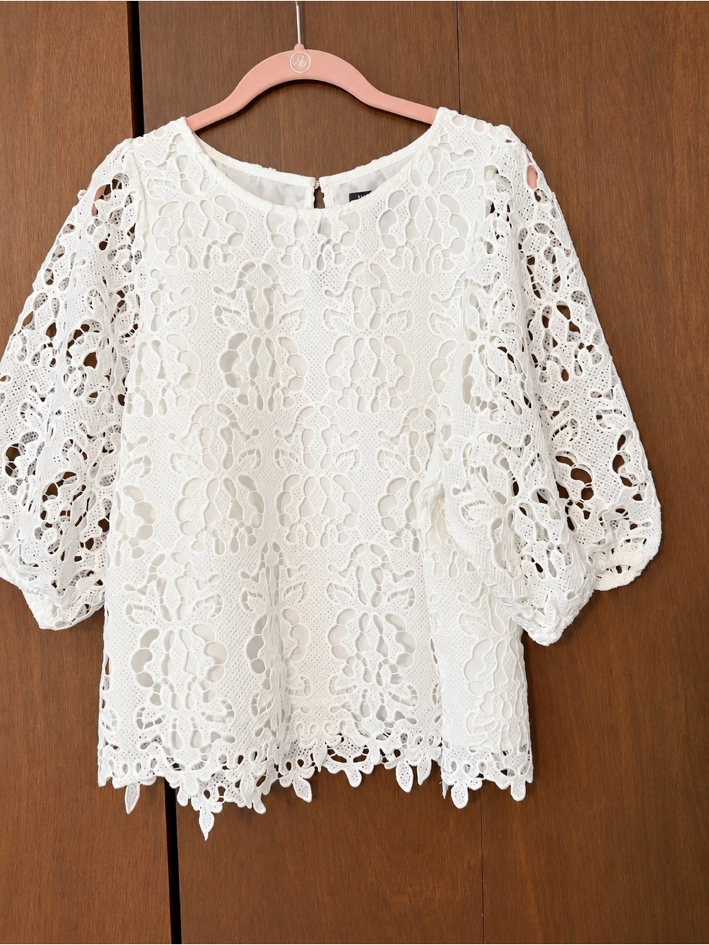 Banana Republic White Crochet Lace Top